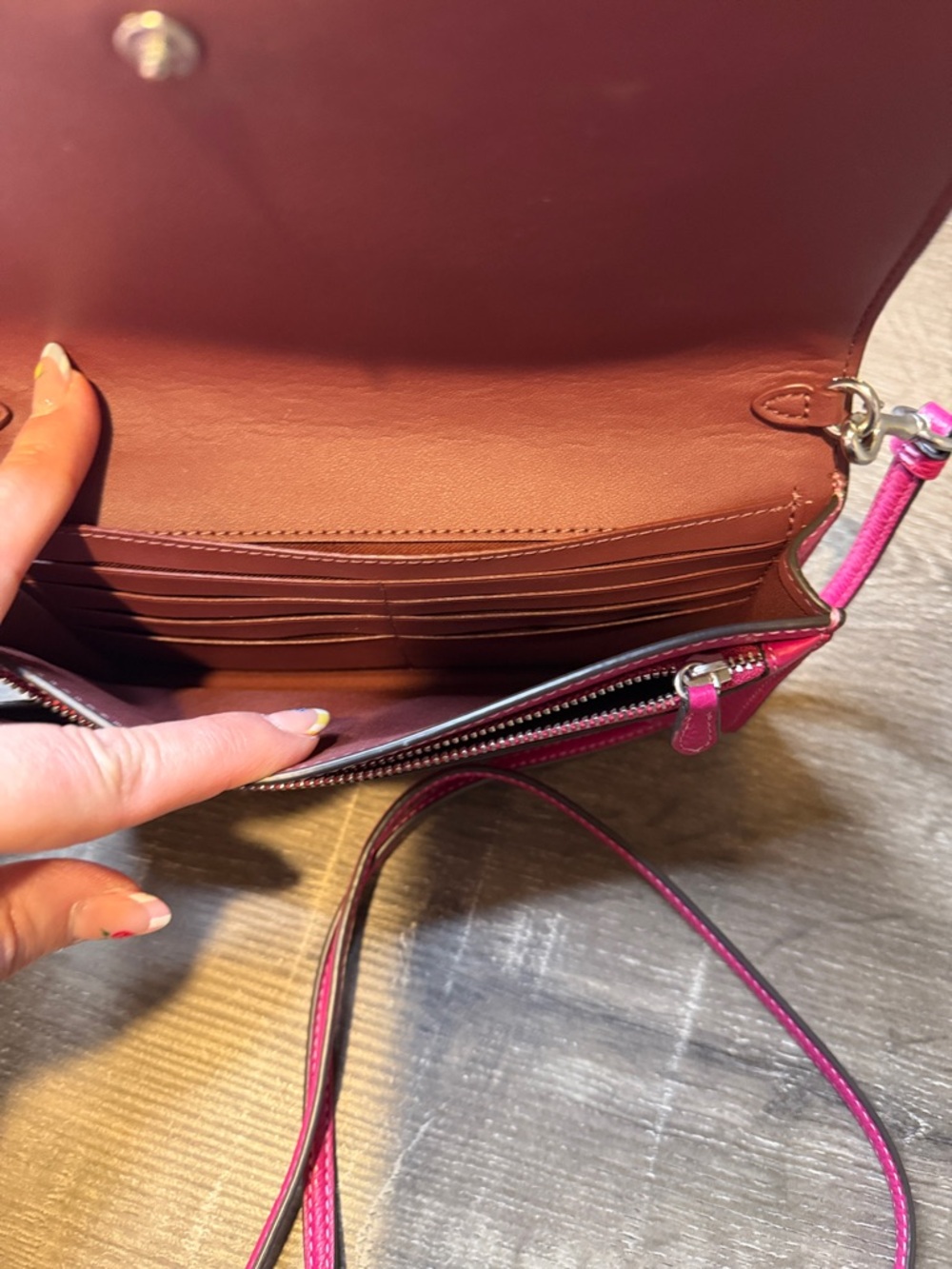 Coach Hot Pink Studded Crossbody - Picture 5 of 7